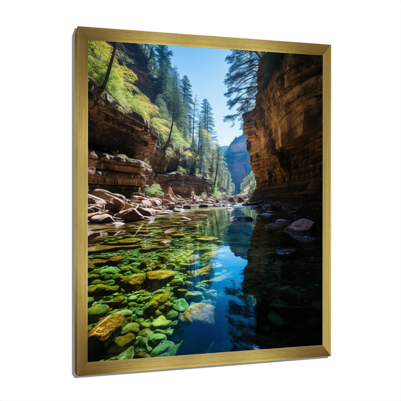 Canyon Photo Silent Majesty III - impression, Encadrement doré, H 32 po x l 24 po x P 1 po
