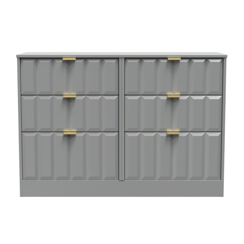 Besian 115cm W 6 - Drawer Chest of Drawers, Dusk Grey