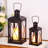 Set of 2 Decorative Candle Lantern 12'' & 8'' High Metal-1404193158