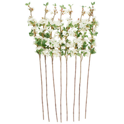 Ensemble de tiges artificielles blanches fausses feuillages