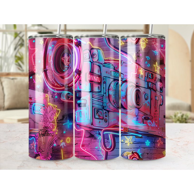 Choose Handmade Tumblers 591ml Vacuum Insulated Stainless Steel (18/8) Travel Tumbler with Straw