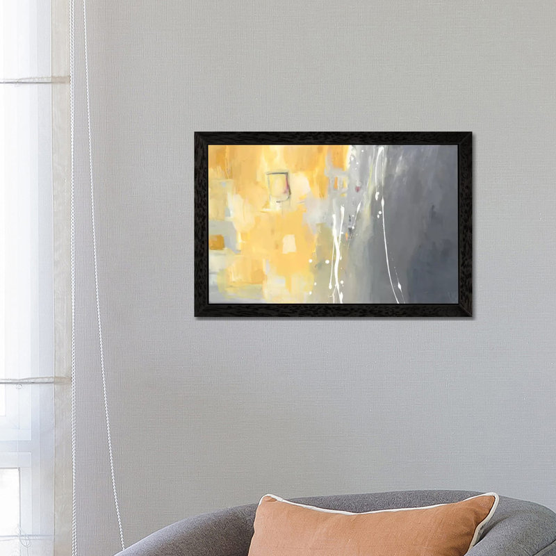 50 Shades by Julie Ahmad - Floater Frame Painting on Canvas, 66.04 cm H x 45.72 cm W, Black Framed