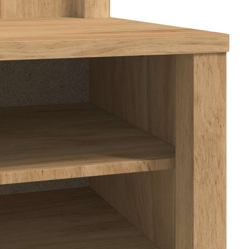 Hall Tree 50cm Wide, Wax Brown
