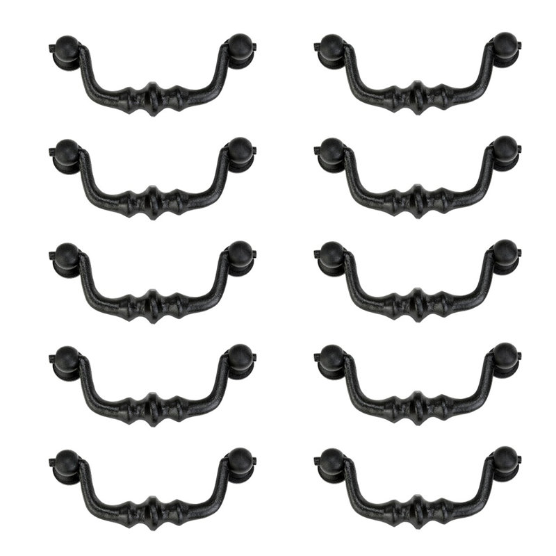Drawer Wrought Iron Bail 4 1/8" Center to Center Drop Handle