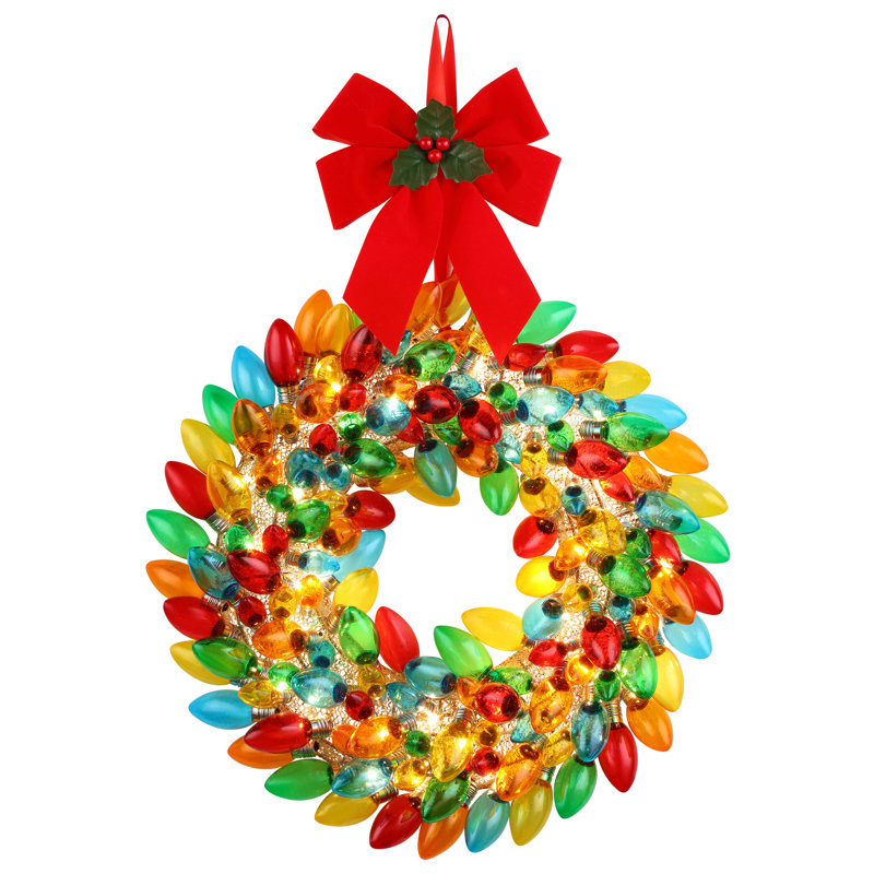 Couronne d'extérieur pour ampoule rétro C9 de 17 po - multicolore