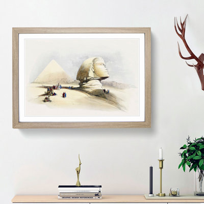 Beside The Great Sphinx Pyramids Of Giza by David Roberts - Single Picture Frame Painting