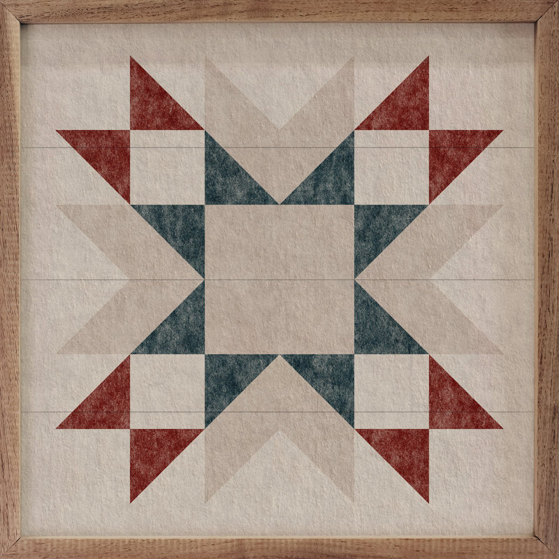 Liberty Star Quilt Block, 16" H x 16" W