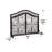 Small Crest Fireplace Screen With Doors-16278113-111135027