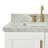 Freitas 31'' Solid Wood Single Bathroom Vanity in White with 1.5'' Carrara Marble Top, Center, Rectangle Sink-1622685424-1656203223
