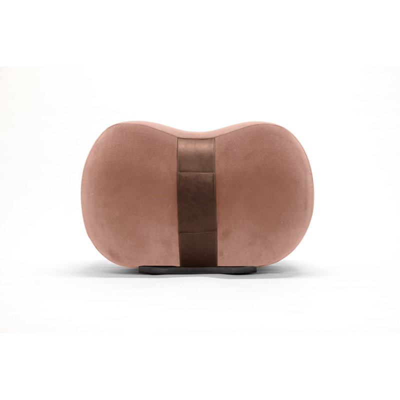 Milo Velvet Ottoman, Cameo/Creme Brulee Velvet