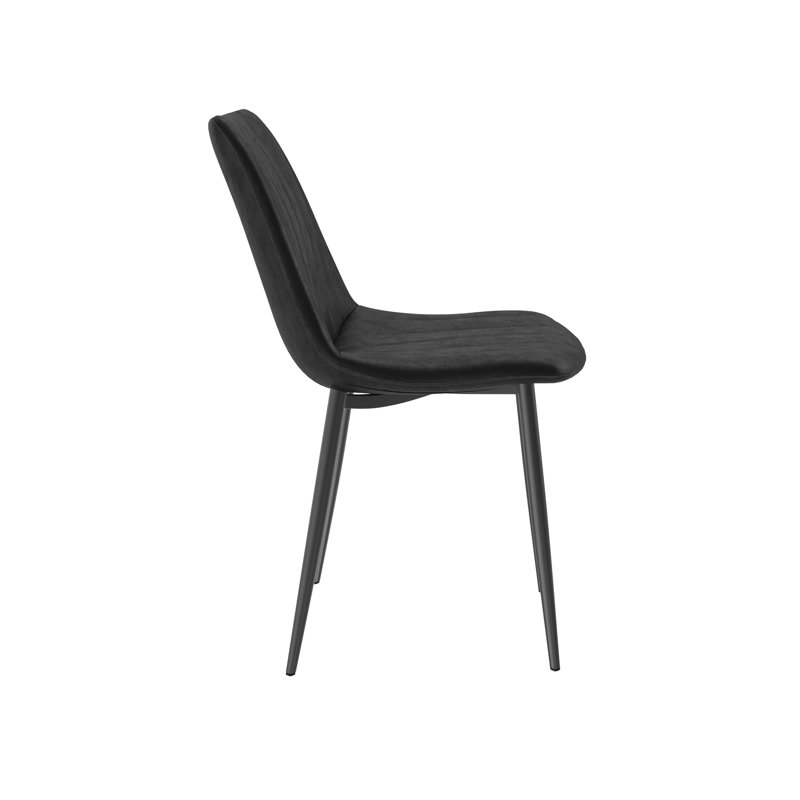 Upholstered Dining Chair, Gray, Black