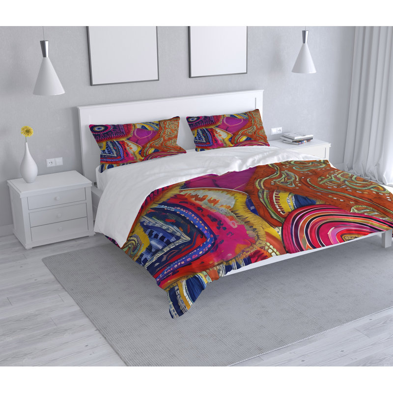 Abstract Duvet Cover, King Duvet Cover + 2 King Shams