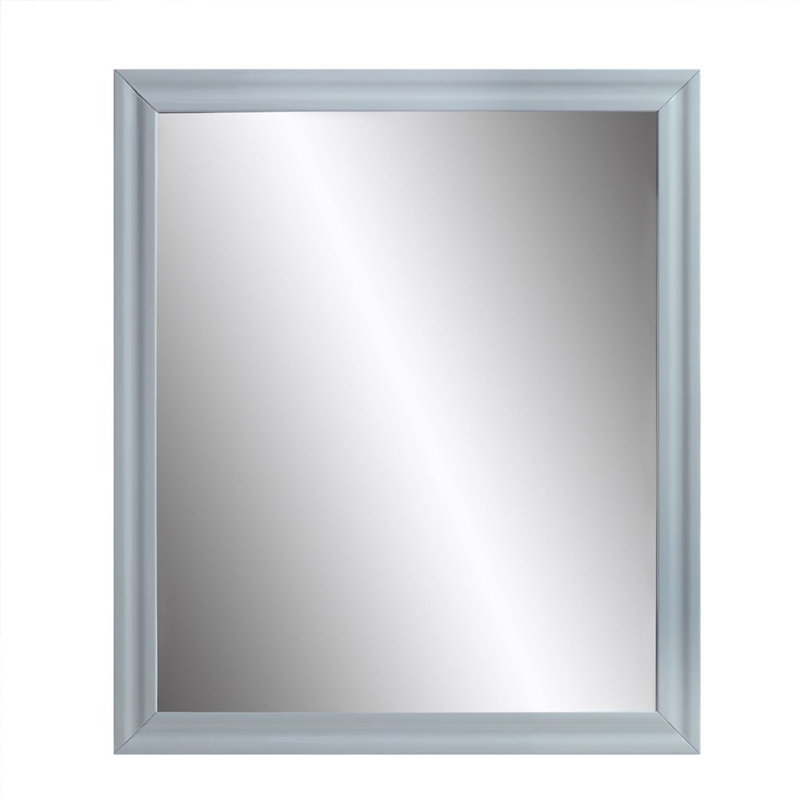 Miroir de commode Heusain, Gris haute brillance