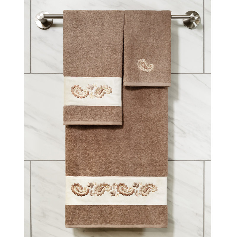  3 Piece 100% Turkish Cotton Towel Set, Latte