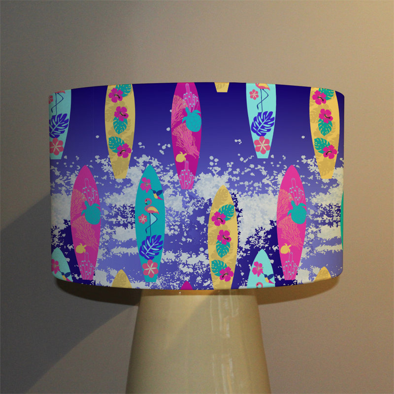 Cotton Drum Lamp Shade ( Uno ), 22cm H x 25cm W x 25cm D