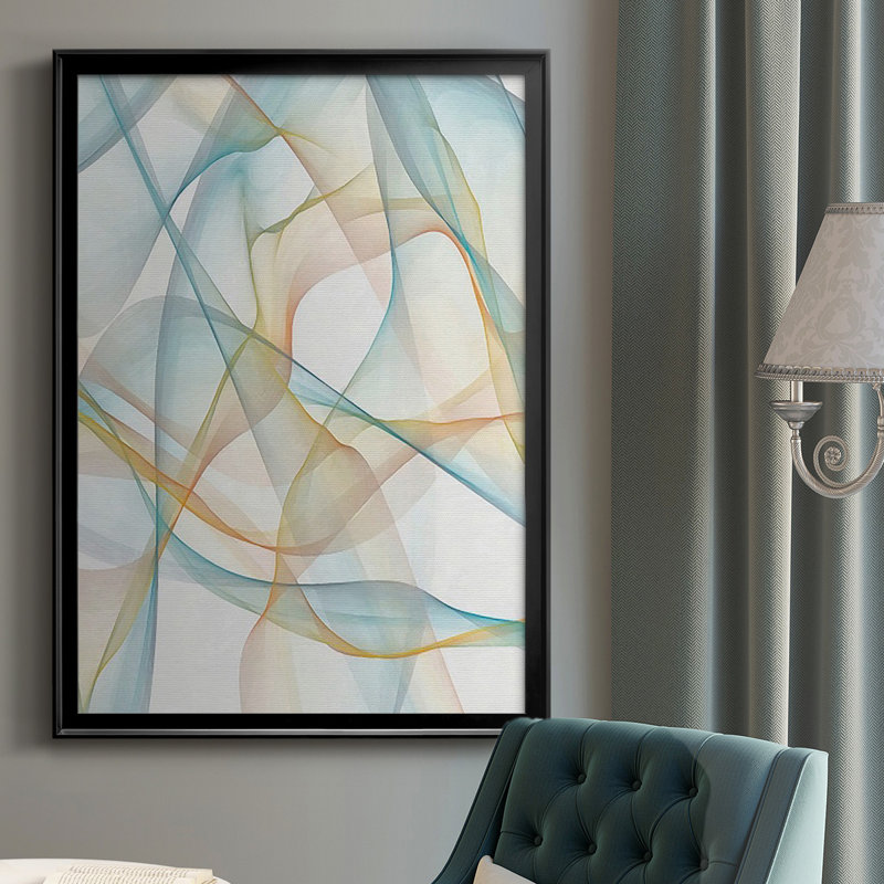 Denum Curves and Waves III - reproduction de cadre photo, H 24,5 po x l 18,5 po x P 1 po, Noir