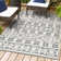 Woen High-Low Pile Mediterranean Tile White/Black Indoor/Outdoor Rug