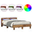 Vidaxl Wood Bed Frame with LED Durable-113970981-113970984