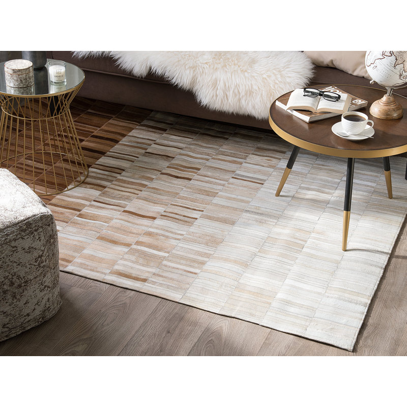 Rodney Rectangle 140 cm x 200 cm Striped and Ombre Hand Woven Area Rug, Rectangle 140 cm x 200 cm