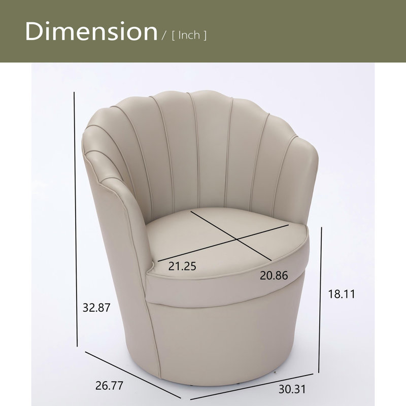 Chaise de bureau Petal, Crème, crème
