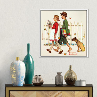 Young Love: Walking To School by Norman Rockwell - Gallery-Wrapped Canvas Giclée on Canvas