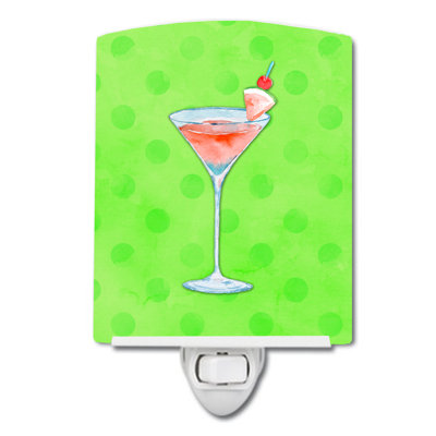 Éclairage de nuit en céramique summer martini polkadot