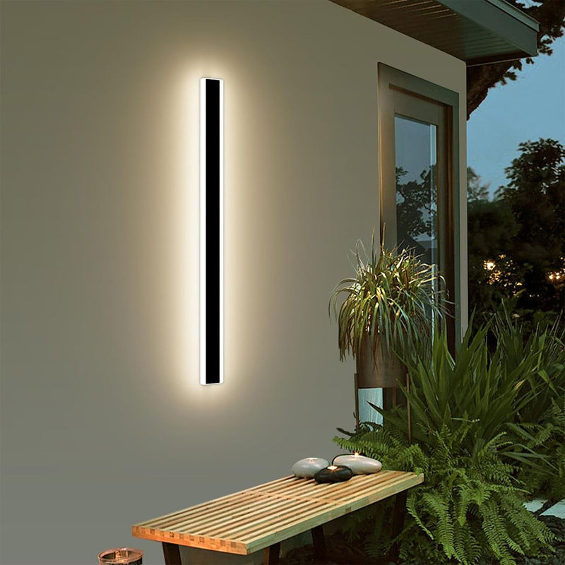 Applique murale à DEL en aluminium Jeramie, H 39,40 po x l 3,54 po x P 2,76 po