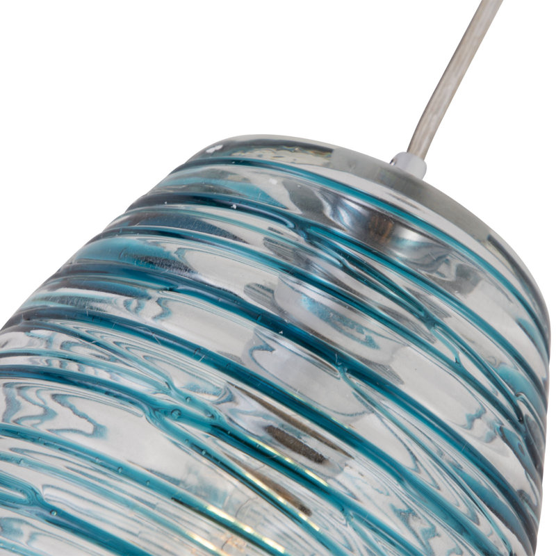 Luminaire suspendu 1 lumière Aref avec verre soufflé à la main pour salle à manger ou îlot de cuisine Aref, Bleu