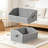 Storage Bins Baskets 6 Pack, Fabric Closet Organizer Cubes with Handles, Foldable Boxes for Clothes Towels, Trapezoid Design for Easy Access, Grey-2089377835