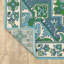 Tapis bleu / vert Aganlane-715021312