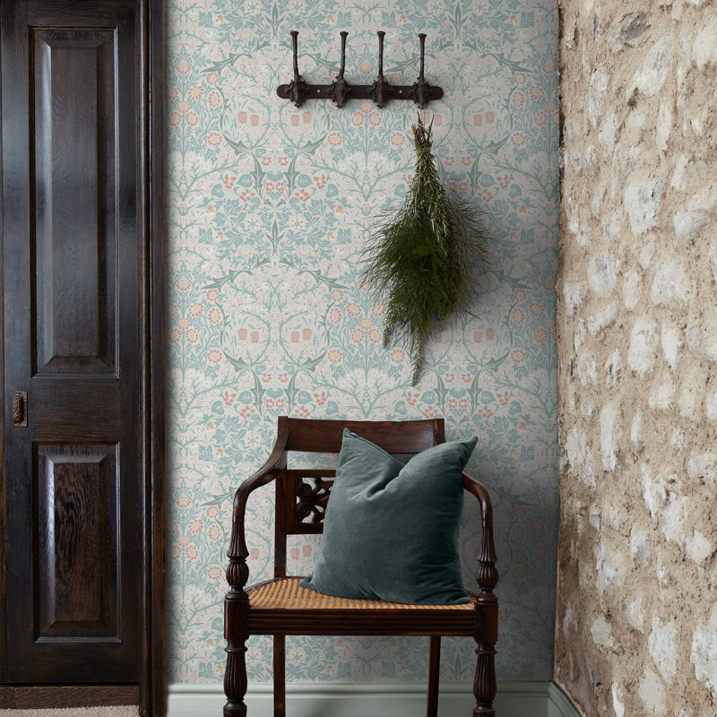 William Morris at Home 10m x 52cm Texture Matte Wallpaper Roll, Green