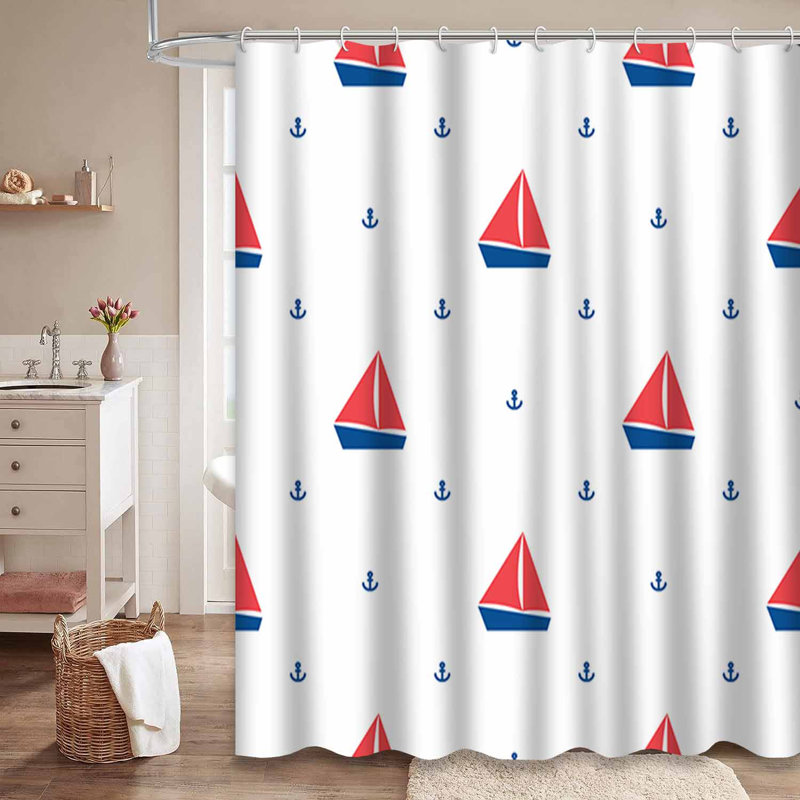 Rideau de douche sans couture avec 12 crochets, L 72 po x l 78 po