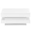 Table basse à DEL ultra-brillante de conception minimaliste, table centrale carrée à 2 niveaux pour salon moderne, 31,5 po x 31,5 po x 14,2 po-1751047416