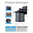 Motion Sensor Black Outdoor Wall Lanterns with Water Glass Set of 2