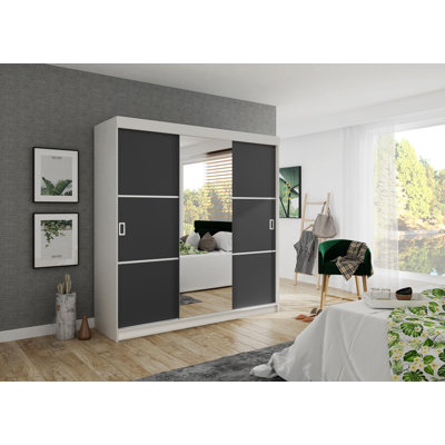 Kilsey 2 Door Solid + Manufactured Wood Wardrobe