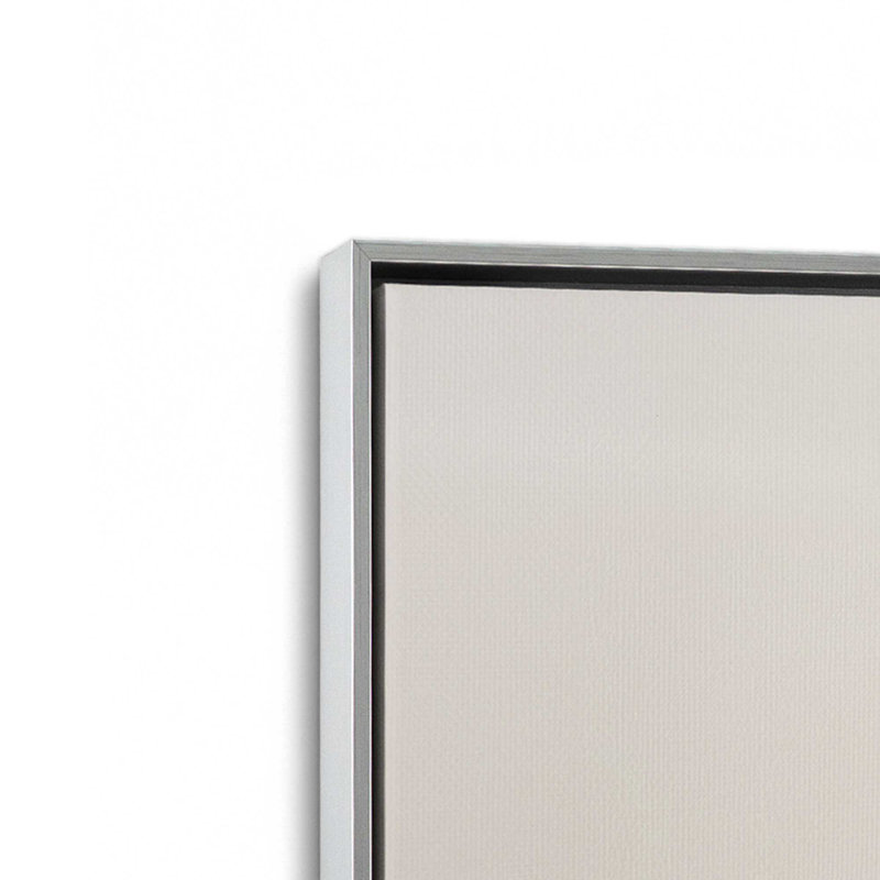 Impression suspendue sur toile suspendue, H 32,75 po x l 48,75 po, Cadre flottant en chrome poli