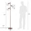 Rasch 65''  Tree Floor Lamp with  Dimmable Bulbs and Rotary Switch Included-711129775