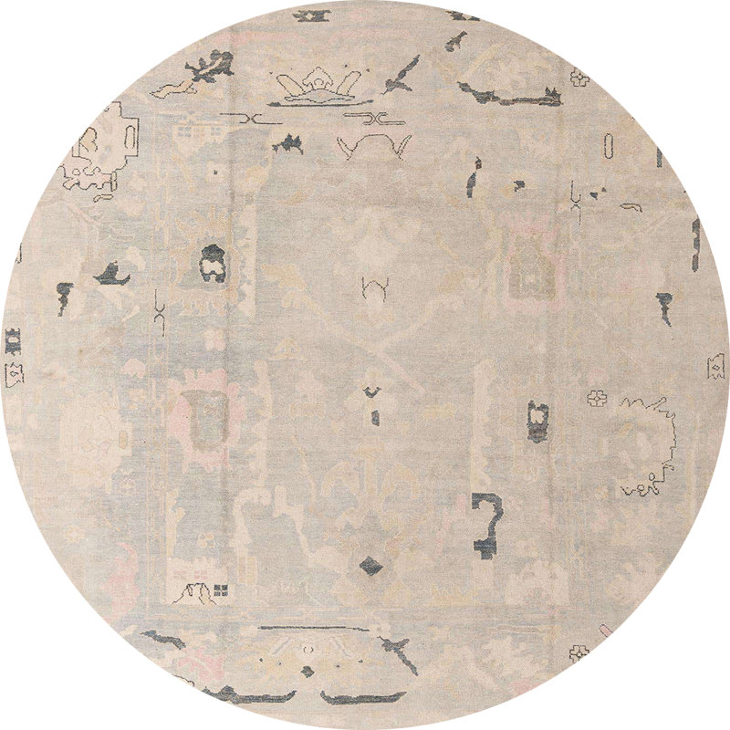 Tapis abstrait moderne 4338, Rond 6 pi
