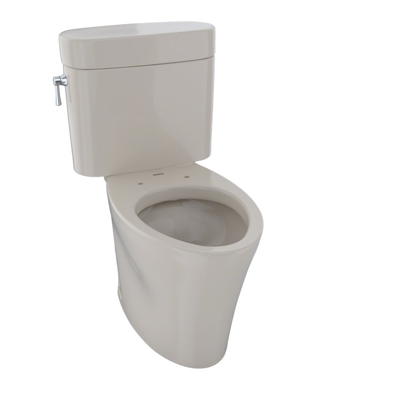 Nexus 1.6 GPF Elongated Two-Piece Toilet (Seat Not Included), Bone, Left-Hand