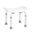 Banc de douche antidérapant avec capacité de 350 lb, 6 réglages de hauteur, poignées intégrées, idéal pour une utilisation en baignoire ou en argent, coussinets de tabouret réglables en alliage d'aluminium blanc, support, baignoire,