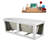 67" Streamline Soaking Freestanding Tub and Tray With Internal Drain-101697902