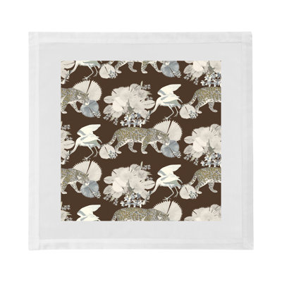 Leopard Walk Cotton Sateen Dinner Napkins