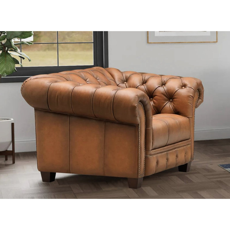 Fauteuil en cuir au design confortable de 38,47 po Coussins de dossier larges et larges pour une stabilité de 32,45 lb, poids de 89,42 lb