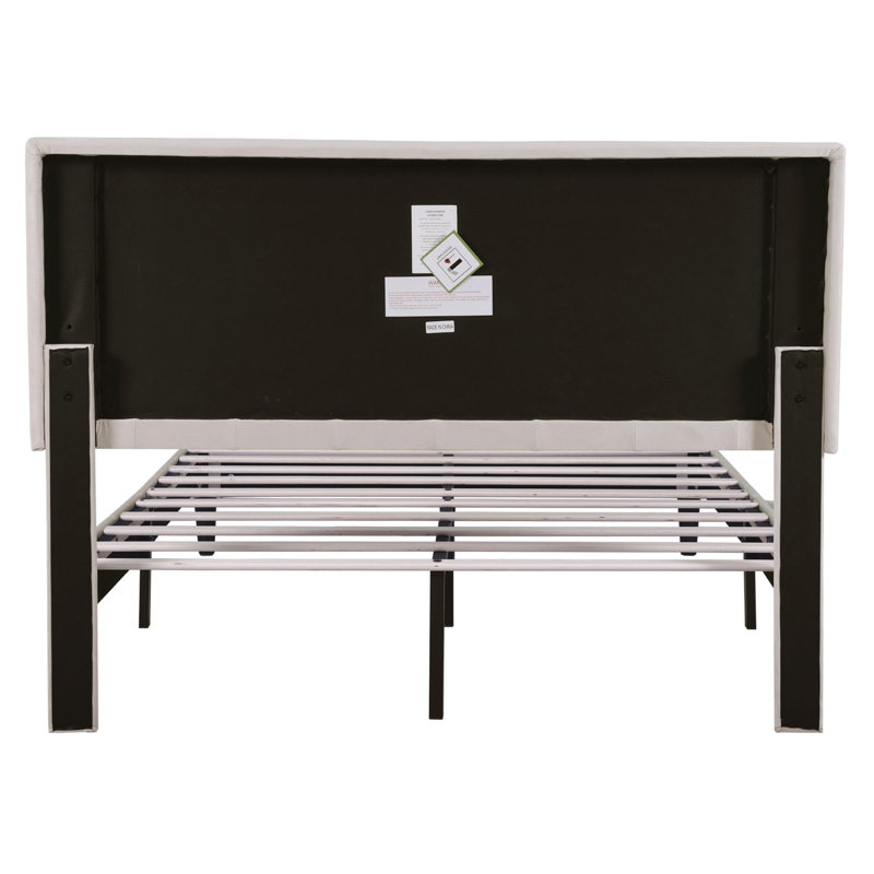 Adeiza Upholstered Bed, Beige