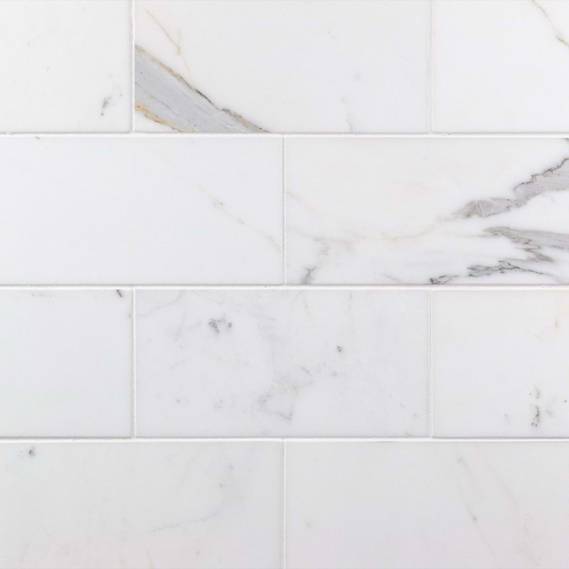 Calacatta 4x8 Polished Marble Subway Tile