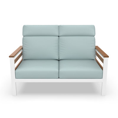 Townsend Metal Outdoor Loveseat With Sunbrella Cushion