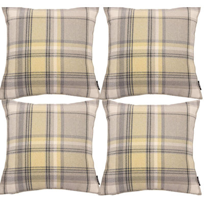 Plaid Square Throw Cushion