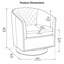 Fauteuil d'appoint moderne pivotant en cuir avec garniture cloutée capitonnée-904425727