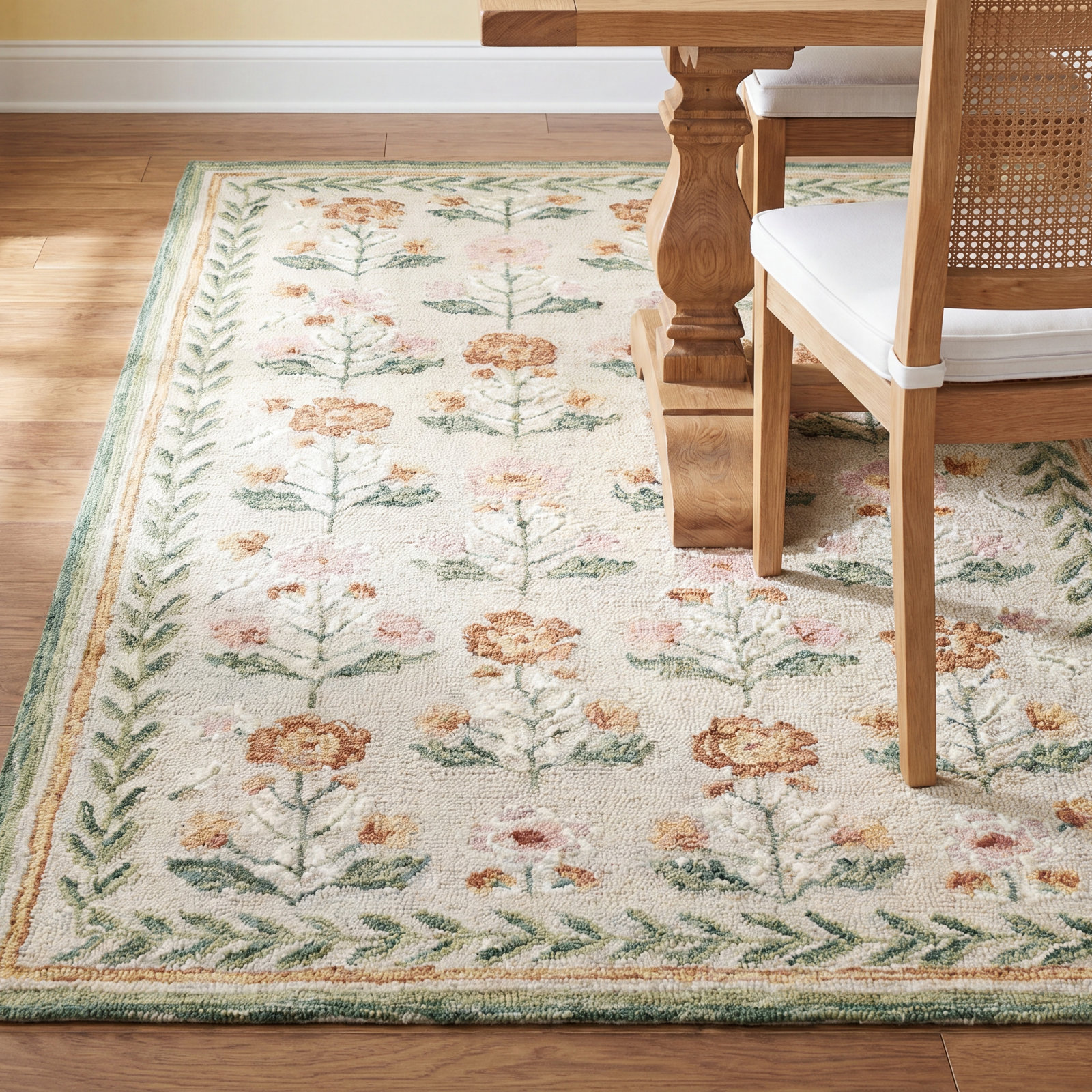 Manor Hand-Tufted Wool Floral Rug, Rectangle 9' x 12'