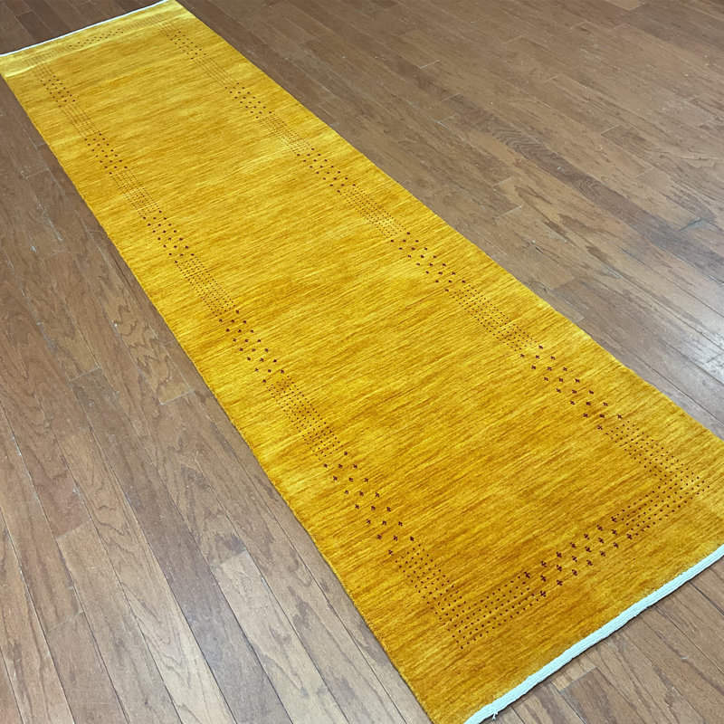  Handmade Modern Gabbeh Wool Rug, Tapis de couloir 2 pi 6 po x 10 pi